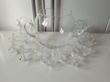 11 tlg, Bowle Glasgefäß, Kristallgläser Nachtmann Sonja, Vintage