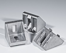 10 Stück Winkel 45 x 45 Nut 10 passend zum Boschraster, Aluprofil Nut 10