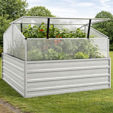 Hochbeet mit Gewächshaus