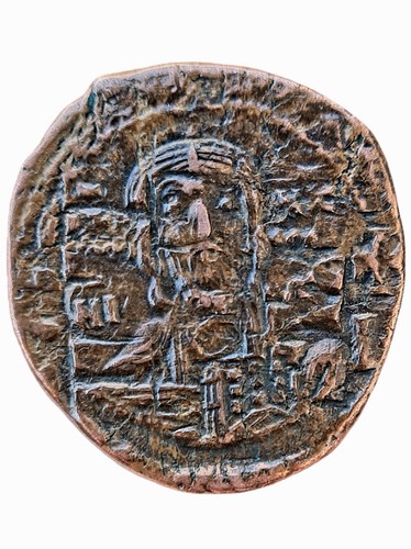 Byzantinische münze follis - byzantinische,