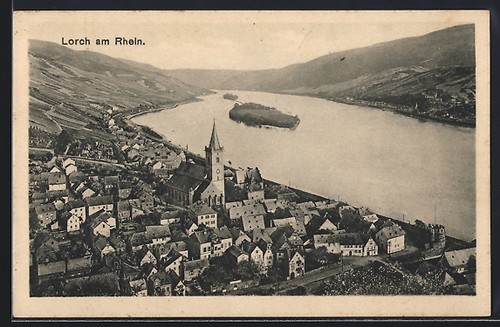 Ansichtskarte lorch rhein - am,