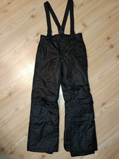 134 140 Skihose Schneehose Ski-Latzhose schwarz 