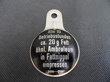 originale DDR Plakette TS8 Tragkraftspritze Feuerwehr