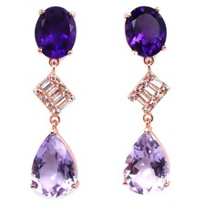 925 Silber Rosa - Amethyst &