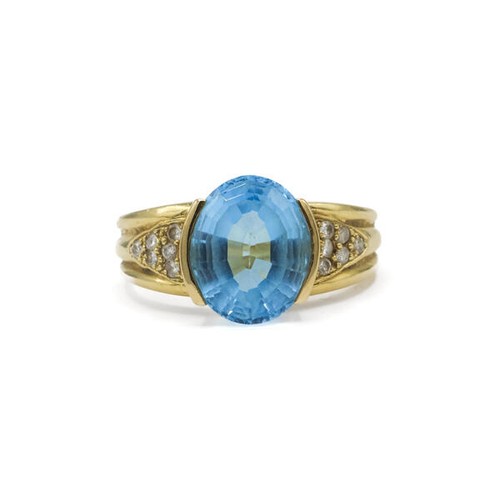 Ring mit blautopas und - ring,