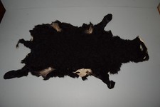 Persianerfell Persianer Lammfell Schafsfell Fell schwarz natur 64 x 29 cm (3)