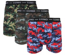 Boxershorts 3er Pack Herren Camouflage M-3XL Retro Army Trunks Unterhose Neu