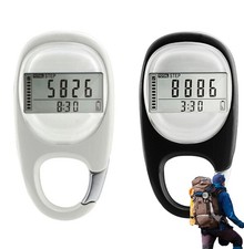 3D Schrittzähler Mit Clip, LCD Digital Pedometer Gehen Schritt Distanz Counter