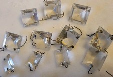 27 beidseitig geschliff, alte Bleiglaskristalle 15 St 2,3/2,3cm,12 St 2,2/2,0cm