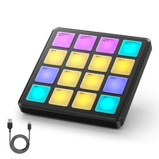Donner STARRYPAD MINI Tragbare Drum-Maschine mit 16 Pads und USB-MIDI
