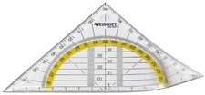 WESTCOTT Geodreieck Hypotenuse: 140 mm flexibel