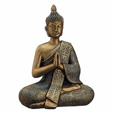 Buddha Sitzend Massiv 2,5 kg Höhe 30 cm Buddha Deko Figur Wetterfest Haus Garten