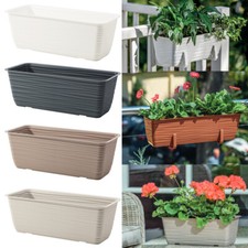 Blumenkasten Balkonkasten Pflanzkasten Untersetzer Halterung 4 Größen / 5 Farben