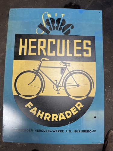 Hercules fahrrad blechschild - fahrrad,