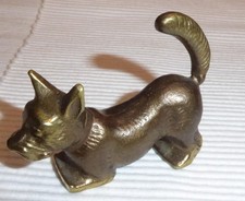 Messing Sammelfigur  Hund ca. 7 cm breit