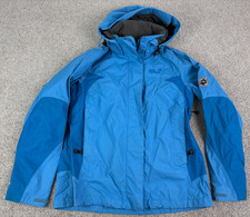 Jack Wolfskin Texapore Jacke Damen Gr. M mit abnehmbarer Kapuze blau