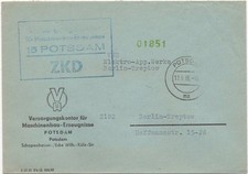 DDR, ZKD-Brief Versorgungskontor für Maschinenbau-Erzeugnisse Potsdam   1965
