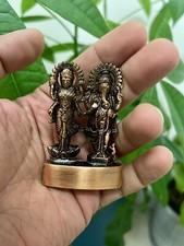 LAXMI LAKSHMI GANESHA GANPATI METALL MINI STATUE HINDU GOTT IDOL BÜRO ZUHAUSE ALTAR
