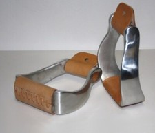 Western Alu Steigbügel gebogen für alle Westernsättel 