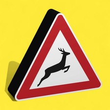 Wildwechsel Verkehrsschild -