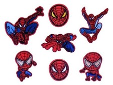 5-7 Stück Stoff Stickerei Bügelbilder Spiderman Aufbügler Aufnäher