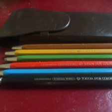 DDR/CSSR, orig. Etui mit 6 Druckbleistiften "TOISON DOR COLORAMA", aus DDR-Zeit