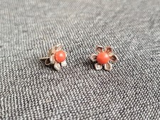 alte Blumen-Ohrstecker - 835er
