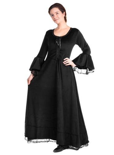 Vampirkleid mit spitze schwarz - vampirkleid,