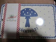 Adelheid " Heimatglück " Frühstücksbrett Resopal '  Glückspilz