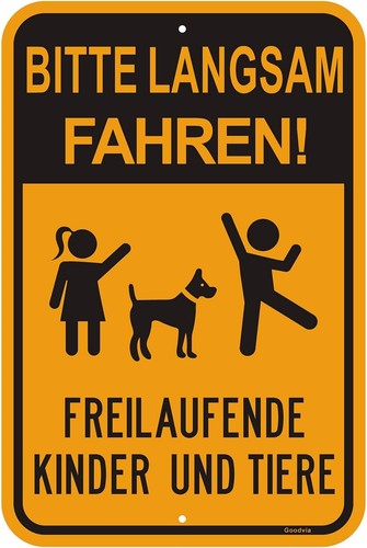 Achtung kinder und - achtung, tiere