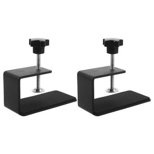 Black iron desktop clamp mount - iron,