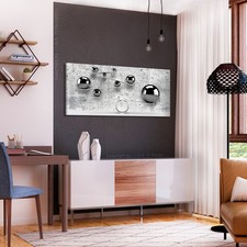 3D Kugeln Grau Silber Beton