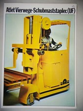 Prospekt / Broschüre Atlet Vierwege-Schubmaststapler UF200 von 05/1977