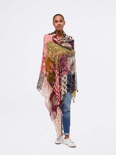 Women white stuff scarf - white,