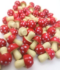 48 x Fliegenpilze Pilze Holz Glückspilze Rot Holzpilze Deko Herbstdeko Pilz