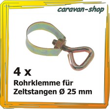 4x Rohrklemme für Zeltstange