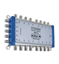 Schwaiger SEW516 SAT Multischalter 5/16 Sat und Antenne 5 Eingänge - 16 Ausgänge