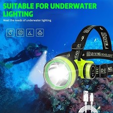 LED Taucher Stirnlampe Tauchausrüstung Tauchscheinwerfer Unterwasserscheinwerfer