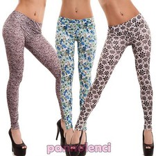 Damen Leggings Hose Blumen
