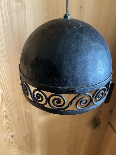 Vintage gusseisen hängelampe - vintage,