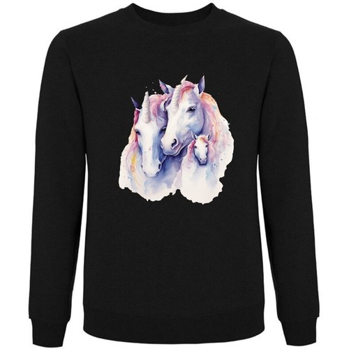 Sweatshirt schwarz einhorn - schwarz,