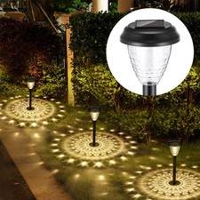 4x set Solar Außen leuchten Solar Rasen Weg Licht Farbwechsel Licht Solar Lampe