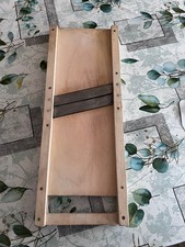 Krauthobel Sauerkrauthobel Gemüsehobel Holz mit 2 Messern 