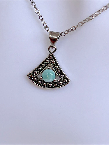 Silberner larimar anhänger - silberner,