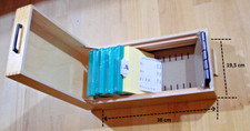 Karteikasten aus Holz + div