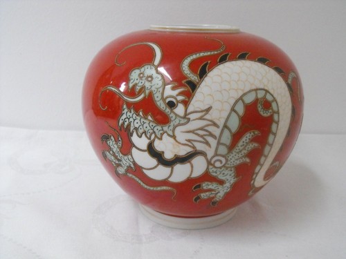 Vase kugelvase drachenmotiv - kugelvase,