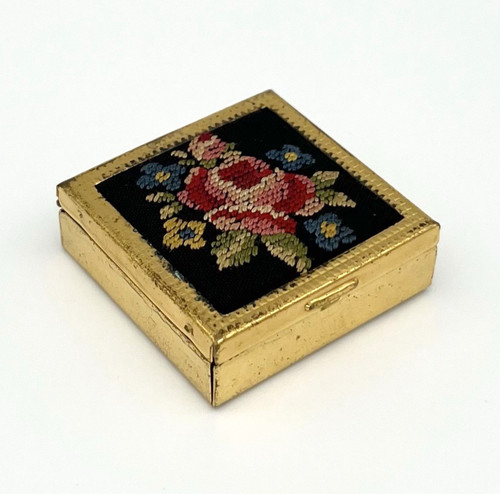 Vintage pillendose rosen - vintage,