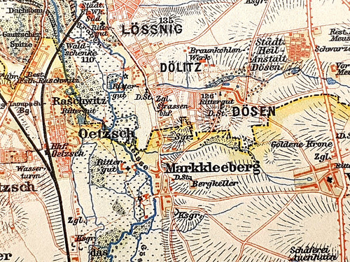 Alte lithographie leipzig und - alte,