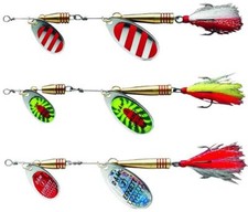 Dam Effzett FZ Tandem Dressed Spinner Silber/Rot Fire Shark Stripe 14g 20g Hecht