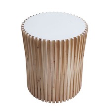 B-Ware Beistelltisch MCW-N31, Couchtisch Loungetisch, Tanne Holz 51cm natur-weiß